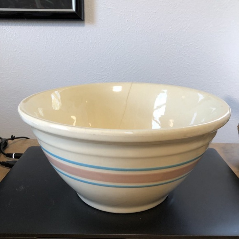 Vintage McCoy 10"‎ striped bowl